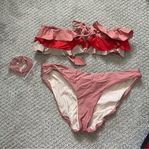 PilyQ Bandeau Bikini and Cheeky Matching Bottoms